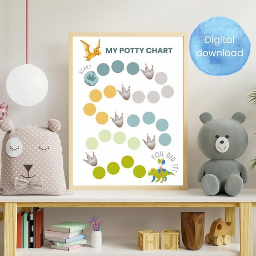 Dinosaur Potty Training Reward Chart: Fun Printable for Toddlers (A4 Download - Etsy Australia