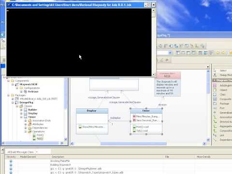Stopwatch demo showing model-driven development with IBM Rational Rhapsody in Ada