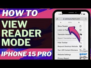 How to View Reader Mode on iPhone 15 Pro