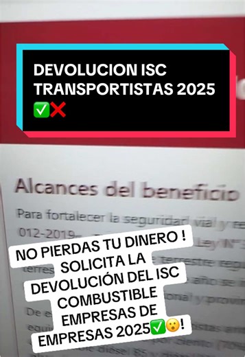 Recupera el 70% del ISC para Transportistas hasta 2025