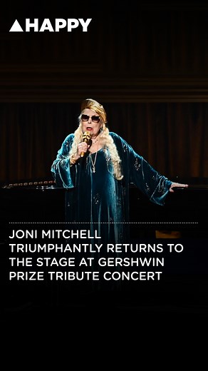 19K views · 324 reactions | Joni Mitchell triumphantly returns to the stage at Gershwin Prize Tribute concert #jonimitchell #bigyellowtaxi #musicnews #music #musichistory #gershwinprize | Happy Mag | Facebook