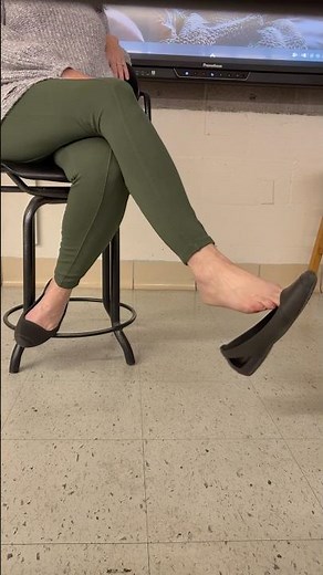 Teacher flats shoeplay pt:1 #fypシ゚ #shoeplay #flats #feet #feetshort #youtubeshorts