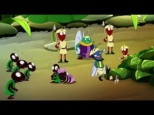 cartoon bug soldier tickled