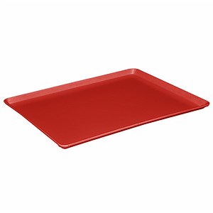 MFG Tray 322601-1201 10 7/16" x 12 13/16" Red Rectangle Low Profile Fiberglass Dietary Tray - 12/Pack