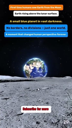 First time humans saw Earth from the Moon. #shorts #science #moon #space