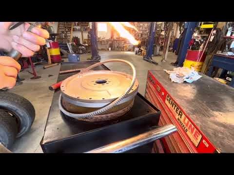 How to flip a ring gear on a flywheel to expose fresh teeth #bigblockchevy #smallblock #flywheel #