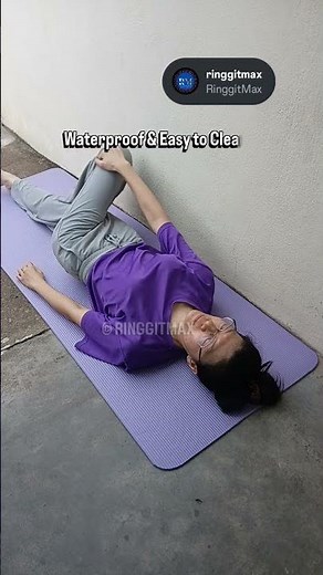 Zero Slip Yoga Mat Test! Does it actually grip? 😱🧘 #ringgitmax #yogamat #yoga