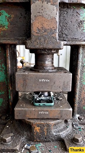 Hydraulic Press vs Infinix Smart 7 📱😱 | Can It Survive? #shorts