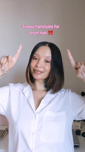 3 easy hairstyles for short hair. Bob hairstyles. How to style a short Bob. Cute hairstyles for your bob. Greasy hairstyles. Short hairstyles ideas. #lynelda #becominghercollectively #lyneldamaharaj #shorthair #shorthairstyles #hairinspo #bob #hairstylemediumhair Hairstyle ideas for short meduim hair. How to style my hair when it's short in a Bob. | Lynelda Maharaj