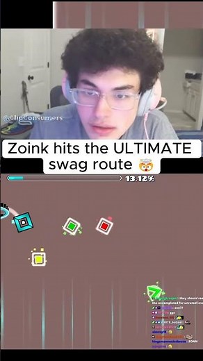 Zoink Gets Through Impossible Gap During Wave Training 🤯#zoink #geometrydash #gd #clipconsumers