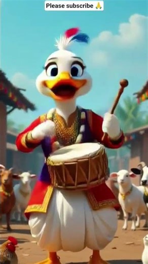 funny duck dhol animals dance 🤣 #shorts #short