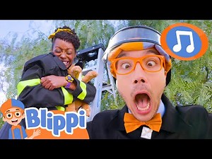 The Fire Truck Song Sing Along | Blippi Vehicles | Learning Videos for Kids