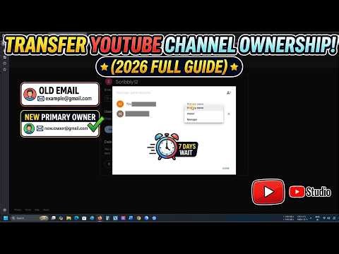How to Transfer YouTube Channel Ownership | Transfer youtube channel to another Google account