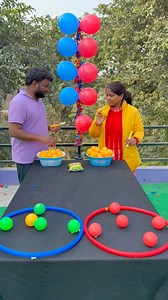 21K views · 101 reactions | Ball Throw In Ring Pop Balloon  Challenge #game #reels | Abhay Pratap Vlog | Facebook