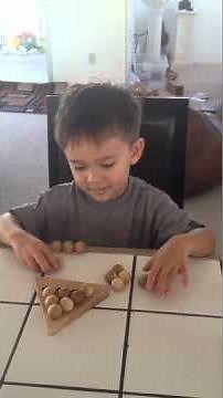 #12 Wooden Cannon Ball Pyramid Puzzle Solution - Solved by a 4 Yr Old