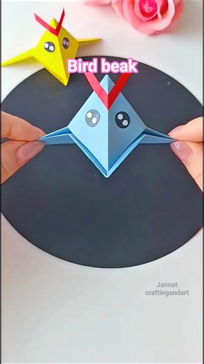 How to make bird beak 🐦 easy crow mask❤️ paper craft origami #diy #easycraft #paper