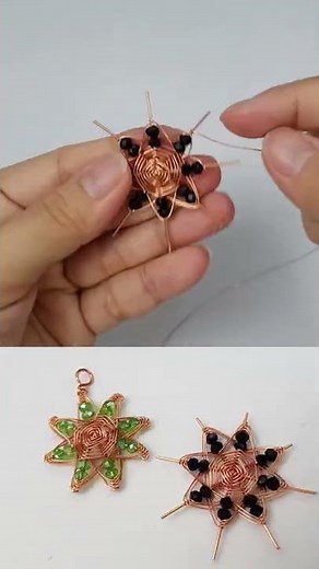 Play with wire | Mandala | pendant | God's eye craft | abacus crystal @LanAnhHandmade 733 #Shorts