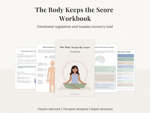 The Body Keeps the Score Workbook | Trauma Healing Printable | Nervous System Regulation | Somatic Therapy Workbook | Emotional Regulation - Etsy