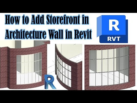 How to Add Storefront in Architecture Wall in revit 2023 | Tutorial