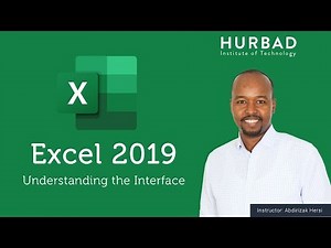 Excel 2019 - Navigating the Excel User Interface - AfSomali