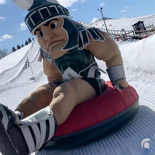This is fun! Sparty knows how to get the most out of winter. ❄️ | MLive.com