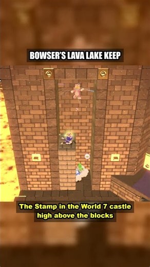 Super Mario 3D World 🏰 The Stamp High Above Bowser's Lava Keep! World 7 Castle #Shorts