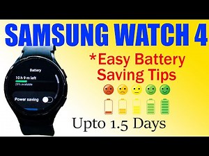 Samsung Galaxy Watch 4 Battery Life Saving Tips 🔋