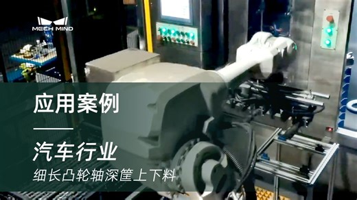梅卡曼德具身智能“眼 脑”汽车行业案例：细长凸轮轴深筐上下料