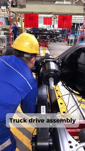 Chinese truck factory, producing trucks and various semi-trailers.