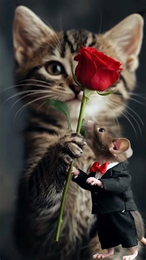 Mouse & Meowchi 💞 ||#shorts #cat #mouse #kitten #catshorts #cutecat #tomandjerry #kitty #rat