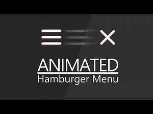 Animated Hamburger Menu Tutorial - CSS Effects