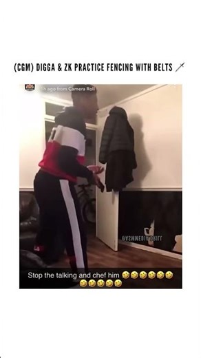 #cgm Digga D and ZK practicing fencing skills 🤣 #ukdrill