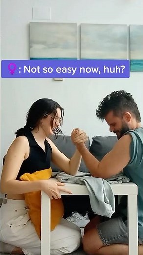 Girl CHALLENGES MAN to arm wrestle her 1/4 #strengthchallenge