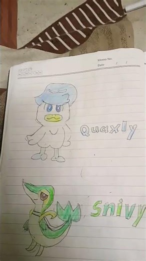 quaxly and snivy drawing ✨️