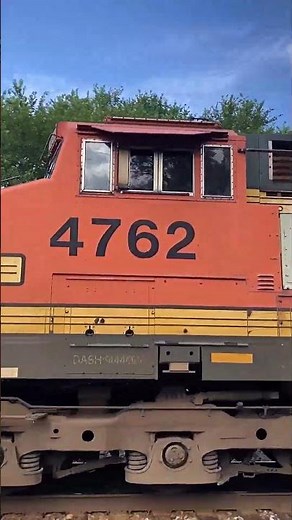 Three BNSF Engines For A Very Short Freight Train At West Hinsdale Illinois