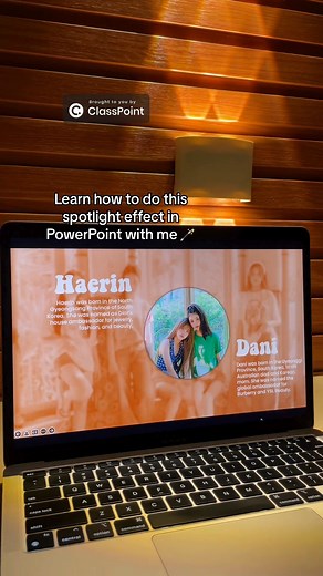 48K views · 811 reactions | So chic - just like NewJeans!  Do this easy spotlight animation in PowerPoint with this tutorial  #PowerPoint #powerpointdesign #powerpointpresentation | ClassPoint | Facebook