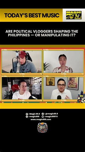 Political Vloggers: Digital patriots or digital puppets? The fine line between influence and manipulation. Watch Good Times every Monday to Thursday, 6–9AM only on Magic 89.9. 🎙️ #GoodTimes #Magic899 #BelieveInTheMagic