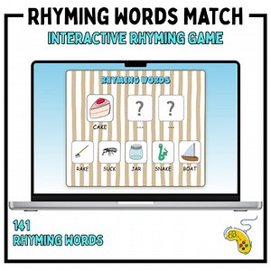 Rhyming Words Match / Interactive Rhyming Game