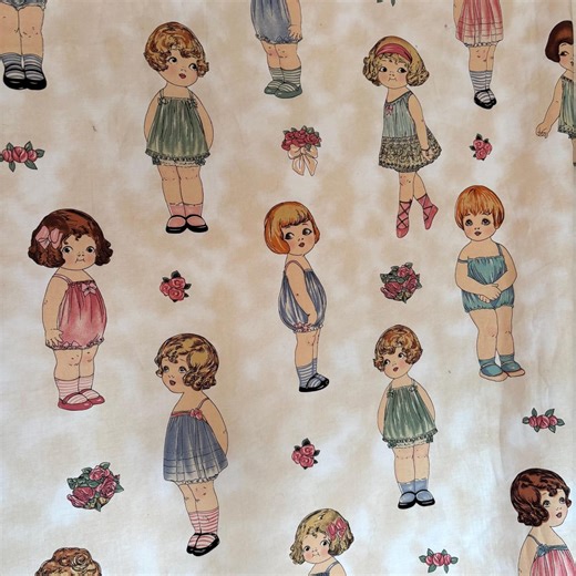Vintage Paper Dolls, Windham Fabrics by Sheryl Rae Marquez 28116, 58 Dolls