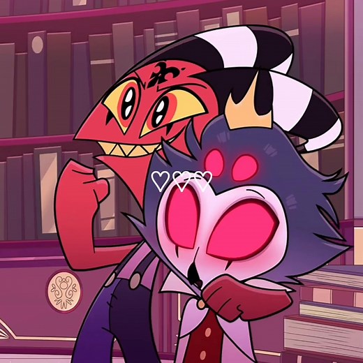 Smol Imp and Prince Edit featuring Stolas and Blitzo from Helluva Boss