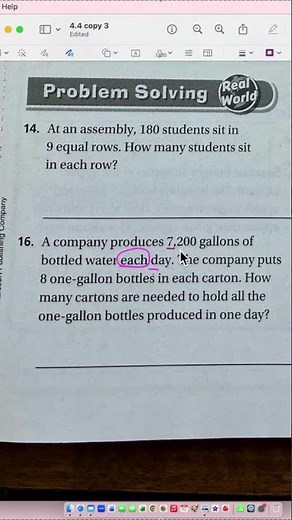 Lesson 4.4 #16 Homework, Go Math! Grade 4