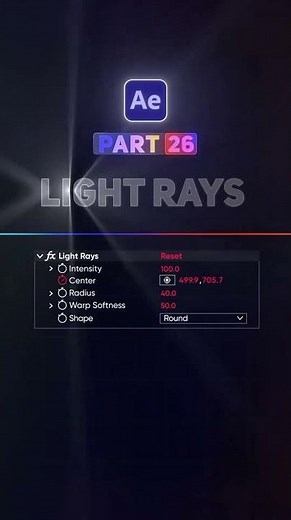 AE Part 26 | How to use 'Light Rays' in Adobe After Effect | #aftereffects #tutorial #ae #lightrays