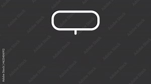 Video Stock Animated flow chart white line icon. Process diagram animation. Problem solving. Quality control. Loop HD video with alpha channel, transparent background. Motion graphic design for night mode