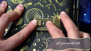 NightSky Diary with Lock, Gold Foil PU Leather Journal with Lock bundled with Pen, Notebook with Lock, Lock Journal, Locking Journal, Locked Journal, Lockable Diary, Locking Diary Journal