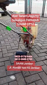 4K views · 20 reactions | Alat tanam jagung sekaligus pemupuk dorong Tipe CP12. Harga Rp 2,4 juta. Hanya tersedia di SAAM Jember. Info WA 0812 3066 2789 / 0823 3174 6464 Hubungi SAAM Jember Info WA 0812 3066 2789 / 0823 3174 6464 atau kunjungi kami SAAM, Jl. Ahmad Yani 92 Jember ( depan Pos Polisi Gladak Kembar ) Telp. 0331-335163 Buka setiap hari : * Senin s/d Sabtu jam : 08.00 - 16.00 * Minggu dan Hari Libur jam : 09.00 - 16.00 | SAAM - Santoso Advance Agricultural Machinery | Facebook