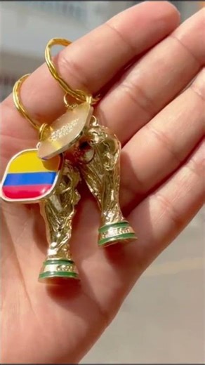🔥LLAVERO METALICO MUNDIALISTA con Bandera de COLOMBIA en Acabado Premium