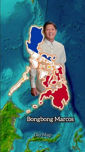 Philippines Flag Map With President Photo