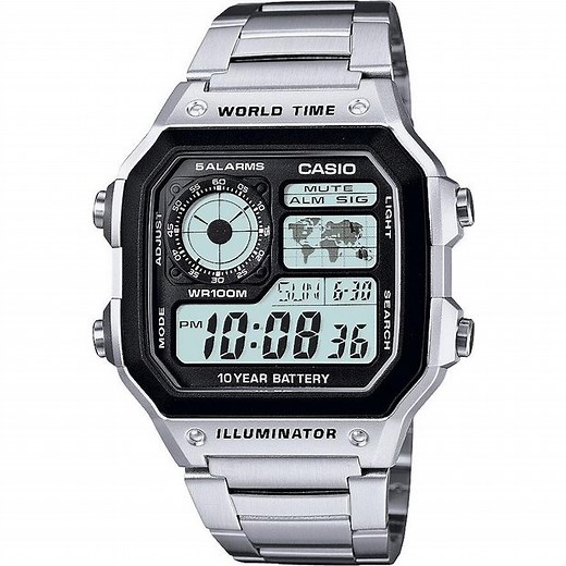 Buy Casio Illuminator Stainless Steel Bracelet Watch | Mens watches | Argos