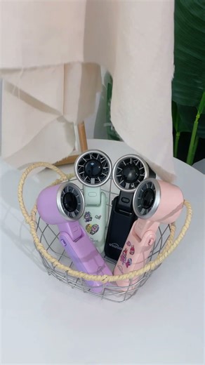 Foldable design fan—desk, handheld and neck fan--5 speeds