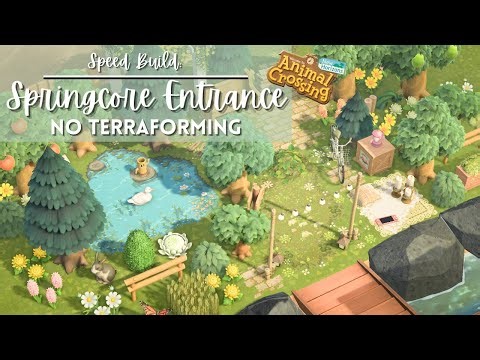 🌸 Springcore Entrance (No Terraforming Island) | Speed Build | Animal Crossing New Horizons